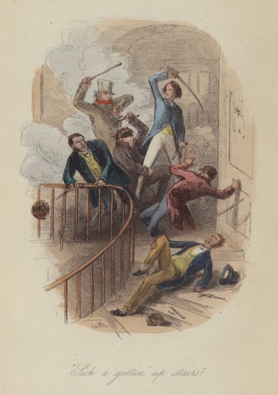 Illustrazione per Lewis Arundel o La Ferrovia della Vita di Frank E Smedley da after Hablot Knight Browne