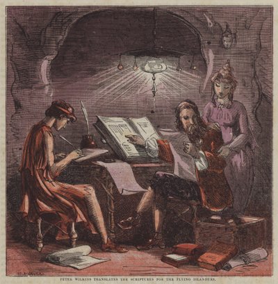 Peter Wilkins traduce le scritture per gli isolani volanti da after Hablot Knight Browne