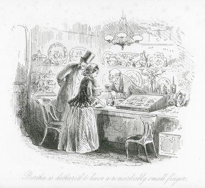 Strade di Londra: Bertha è dichiarata avere un dito straordinariamente piccolo da Hablot Knight (1815 92) Browne