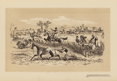 La corsa a ostacoli di Tumbletown, n. 10, testa o croce da Hablot Knight (1815 92) Browne