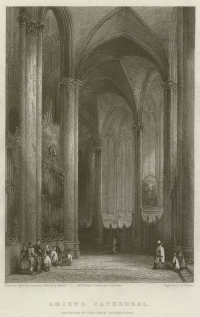 Cattedrale di Amiens, lato sud del coro, vista est da Hablot Knight Browne