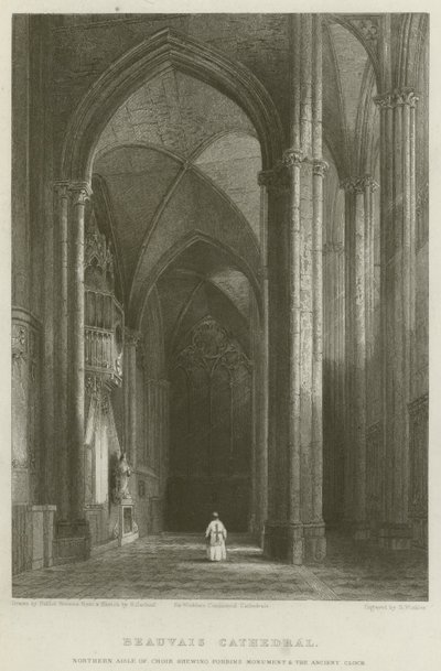 Cattedrale di Beauvais, navata nord del coro con il monumento di Forbin e l
