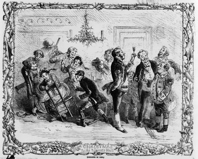 Natale nella sala dei servi da Hablot Knight Browne