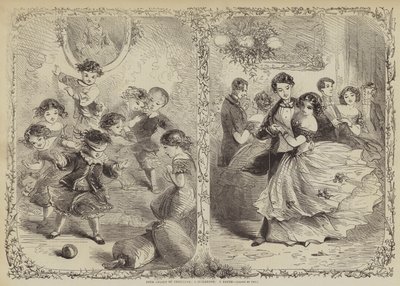 Quattro fasi del Natale da Hablot Knight Browne