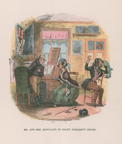 Illustrazione per Nicholas Nickleby da Hablot Knight Browne