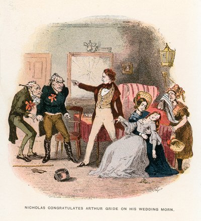 Illustrazione per Nicholas Nickleby da Hablot Knight Browne