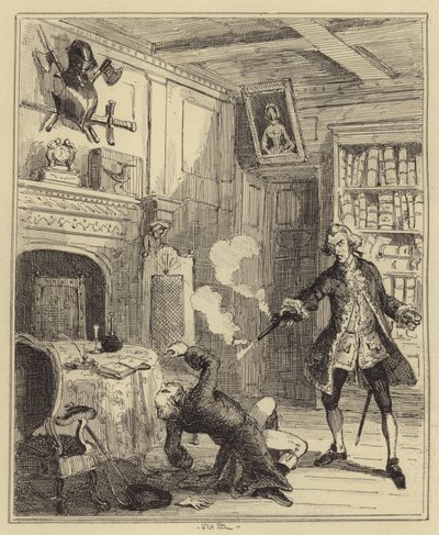 Lord Ferrers spara al suo amministratore da Hablot Knight Browne