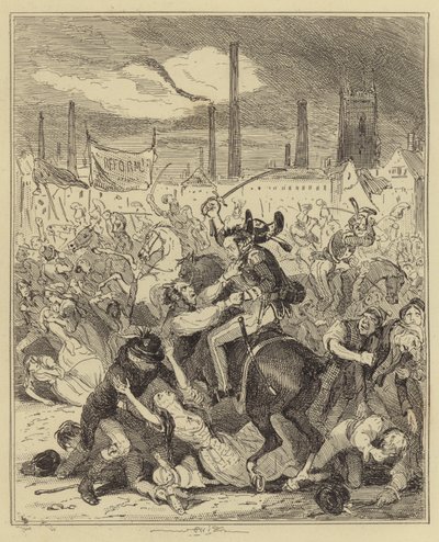 Massacro di Manchester da Hablot Knight Browne