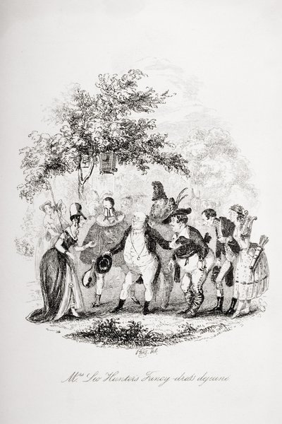 Il pranzo in costume di Mrs. Leo Hunter, illustrazione da 