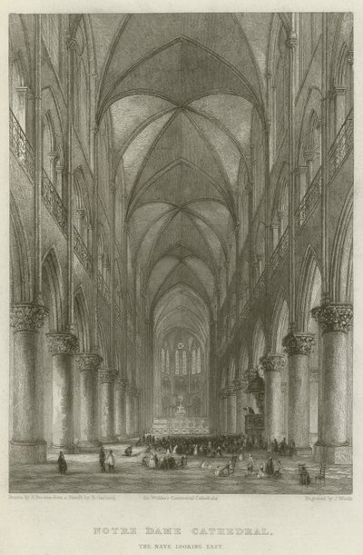 Cattedrale di Notre Dame, la navata vista est da Hablot Knight Browne