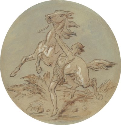 Uno dei diciotto disegni per una serie di piatti che illustrano Venere e Adone da Hablot Knight Browne