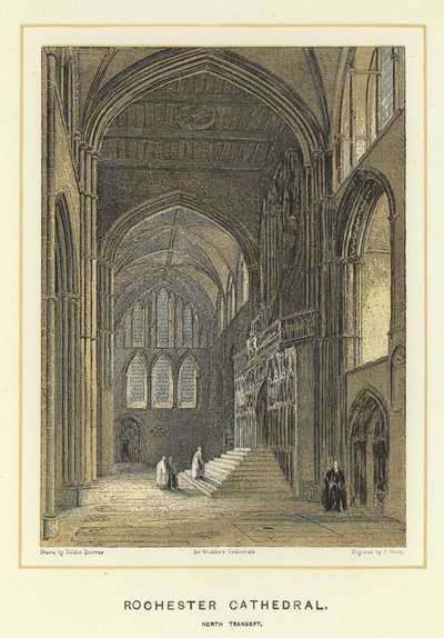 Cattedrale di Rochester, transetto nord da Hablot Knight Browne