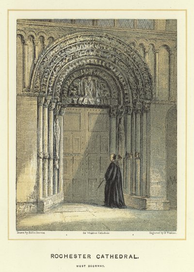 Cattedrale di Rochester, portale ovest da Hablot Knight Browne