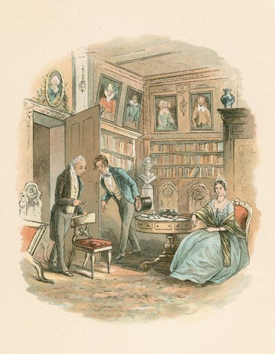 Scena da Bleak House di Charles Dickens, 1852-1853 da Hablot Knight Browne