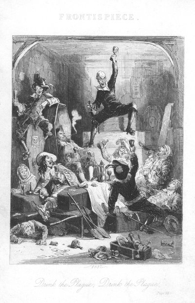 Scena da Old St Pauls di William Harrison Ainsworth, 1855 da Hablot Knight Browne