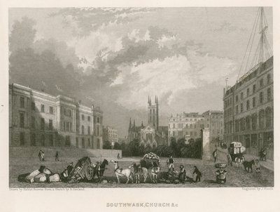 Chiesa di San Salvatore, Southwark, Londra da Hablot Knight Browne