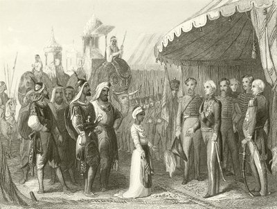 Sottomissione del Maharajah Dhuleep Singh a Sir Henry Hardinge da Hablot Knight Browne