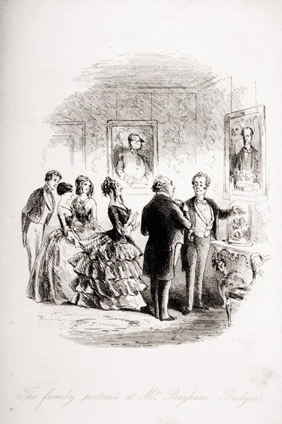 I ritratti di famiglia a casa del signor Bayham Badger, illustrazione da 