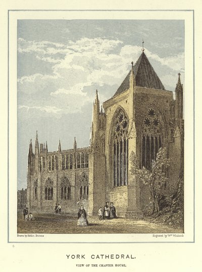 Cattedrale di York, vista della sala capitolare da Hablot Knight Browne
