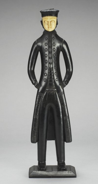 Figura di capitano di mare, Isole Regina Carlotta, Columbia Britannica, c.1840 da Haida