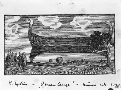 Ormen lange (inchiostro su carta) da Halfdan Egedius