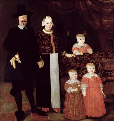 Ritratto di una famiglia di Amburgo, c.1640 da Hamburg Master