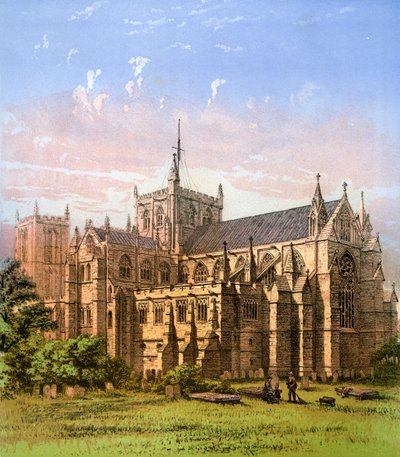 Cattedrale di Ripon, Yorkshire, c1870 da Hanhart