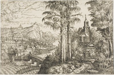 Paesaggio con chiesa da Hanns Lautensack