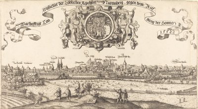 Veduta di Norimberga da est (sezione centrale) da Hanns Lautensack