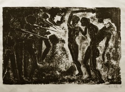 Danza macabra del 1919: Il tribunale / Esecuzione da Hanns Ludwig Katz