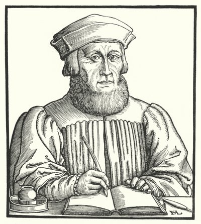 Johannes Aventinus, umanista rinascimentale bavarese, storico e filologo da Hanns Sebald Lautensack