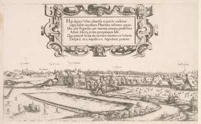 Veduta panoramica di Norimberga: Parte sinistra, 1552 da Hanns Sebald Lautensack