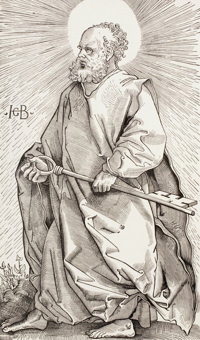 San Pietro con le Chiavi del Regno dei Cieli da Hans (after) Baldung Grien