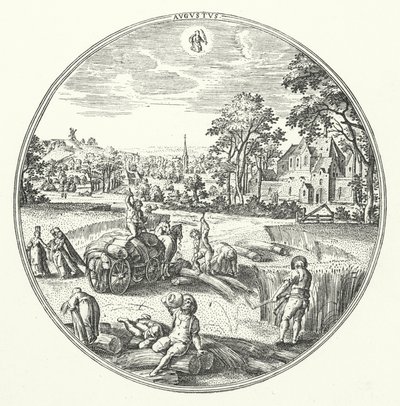 Agosto (incisione) da Hans (after) Bol