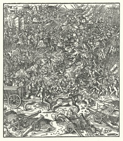 Battaglia di Guinegate, Francia, 7 agosto 1479 da Hans (after) Burgkmair