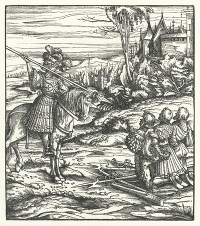 Scena della seconda rivolta fiamminga contro il dominio degli Asburgo da Hans (after) Burgkmair