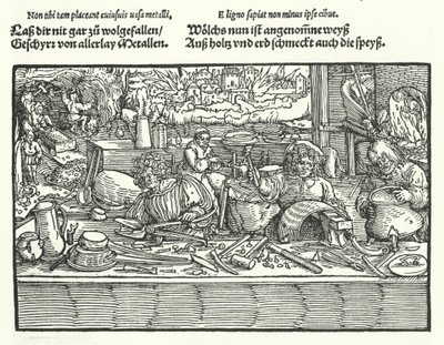 Il ramaio (incisione) da Hans (after) Burgkmair