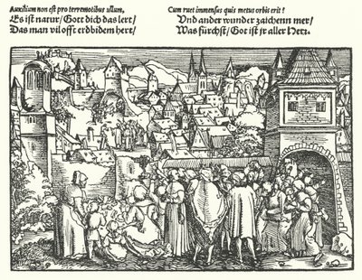 Il terremoto (incisione) da Hans (after) Burgkmair