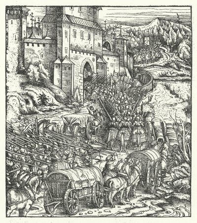 La cattura della città di Tongeren da Hans (after) Burgkmair