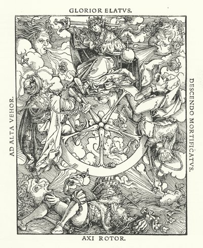Xilografia da De Remediis Utriusque Fortunae (Rimedi per la Fortuna Buona e Cattiva) di Petrarca da Hans (after) Burgkmair