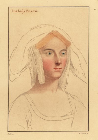 Alice London o Catherine Clifton o Catherine Parr (incisione) da Hans (after) Holbein the Younger