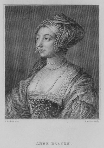 Anna Bolena (incisione) da Hans (after) Holbein the Younger