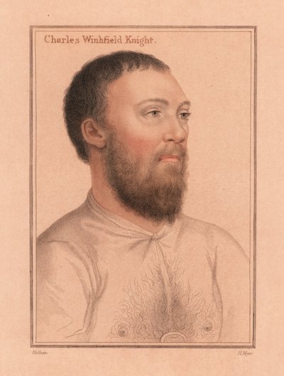 Charles Wingfield di Kimbolton Castle (1812) (incisione) da Hans (after) Holbein the Younger