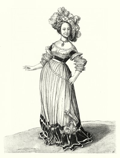 Costume di una donna di Basilea da Hans (after) Holbein the Younger
