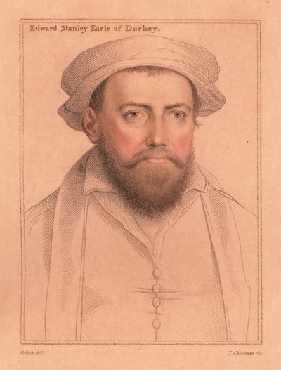 Edward Stanley, 3° Conte di Derby (incisione) da Hans (after) Holbein the Younger
