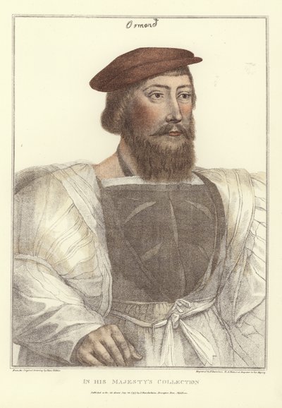 James Butler, inciso da Francesco Bartolozzi (1727-1815) (incisione colorata) da Hans (after) Holbein the Younger
