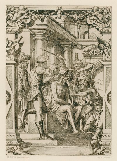 Gesù Cristo, incoronato di spine da Hans (after) Holbein the Younger