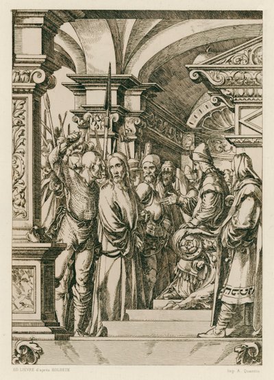Gesù Cristo davanti a Caifa da Hans (after) Holbein the Younger