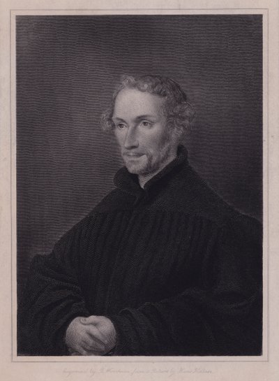 Philipp Melanchthon, riformatore protestante tedesco e collaboratore di Martin Lutero (incisione) da Hans (after) Holbein the Younger