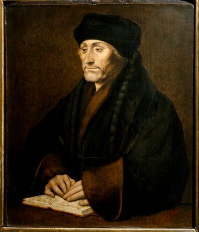 Ritratto di Didier Erasmo (Erasmo da Rotterdam) (1469-1536), umanista olandese da Hans (after) Holbein the Younger